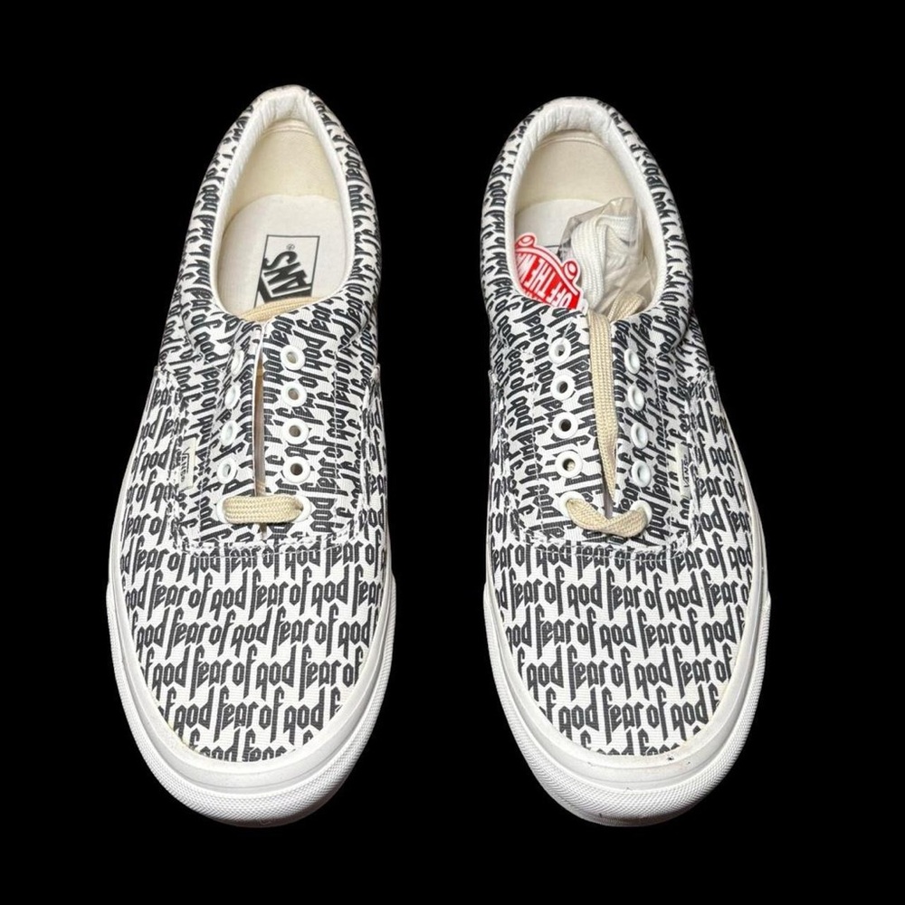 Vans x Fear of God Repeat Logo Low Top Sneakers - White/Black 2016
